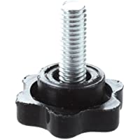 SODIAL(R) 5 Pcs M6 x 15mm Macho Rosca 25mm Hex En Forma de Cabeza de Sujecion Perilla Negro
